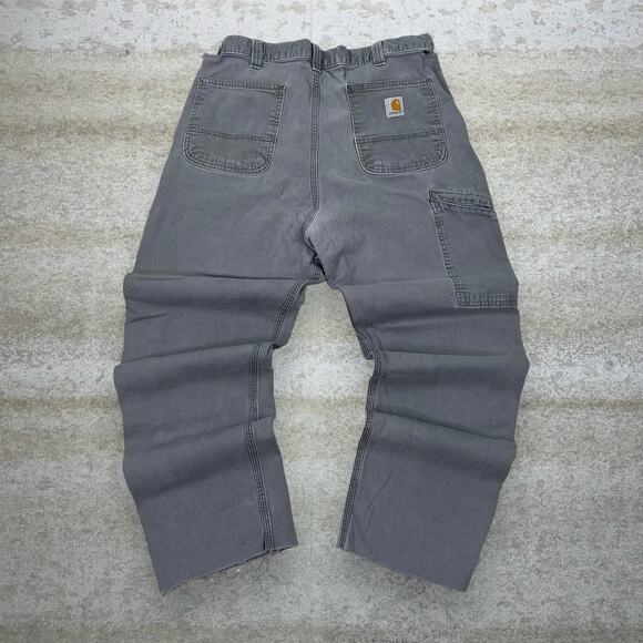 3dfx Other - Vintage 90s Carhartt Carpenter Pants 36x30 Light Grey Relaxed Fit Dungarees
